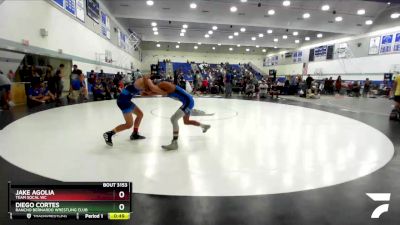 113 lbs Cons. Round 4 - Diego Cortes, Rancho Bernardo Wrestling Club vs Jake Agolia, Team SoCal WC