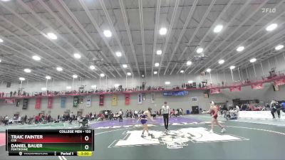 133 lbs Cons. Round 3 - Daniel Bauer, Fontbonne vs Traic Fainter, Coe