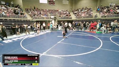 86 lbs Quarterfinal - Ryder Schick, Elko Wrestling Club vs Wallace King, Wasatch WC