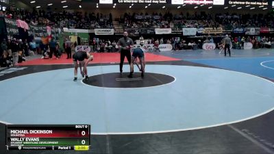 152 lbs Quarterfinal - Michael Dickinson, Soldotna vs Wally Evans, Student Wrestling Development Program