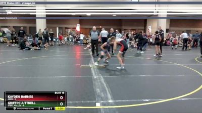 85 lbs Round 5 (6 Team) - Kayden Barnes, Ares vs Griffin Luttrell, Steel Valley