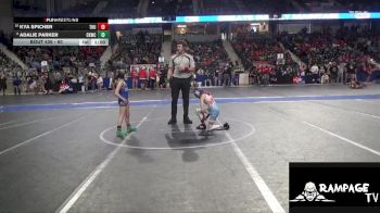 60 lbs Cons. Round 1 - Kya Spicher, Thunderbird vs Adalie Parker, Chaparral Kids Wrestling Club