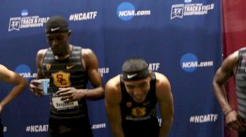 USC Men, Mike Norman React To 4x4, 400m World Records