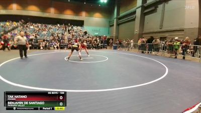 138 lbs Cons. Round 3 - Benjamin De Santiago, Pahrump Valley vs Tak Hatano, Folsom