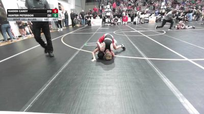 64 lbs Quarterfinal - Kaiden Candy, Sperry Wrestling Club vs Hunter Peterson, Claremore Wrestling Club