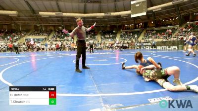 105 lbs Round Of 16 - Hanley Heflin, Pryor Tigers vs Tate Clawson, Sallisaw Takedown Club