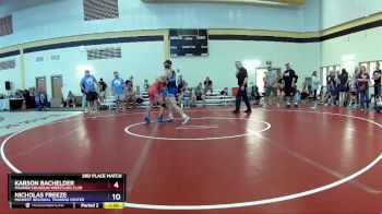 100 lbs 3rd Place Match - Karson Bachelder, Maurer Coughlin Wrestling Club vs Nicholas Freeze, Midwest Regional Training Center