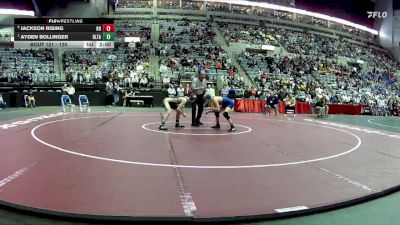 120 lbs Quarterfinal - Ayden Bollinger, Delta vs Jackson Rising, Homestead