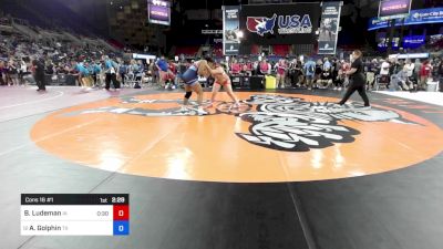 190 lbs Cons 16 #1 - Briar Ludeman, IA vs Asaiya Golphin, TX