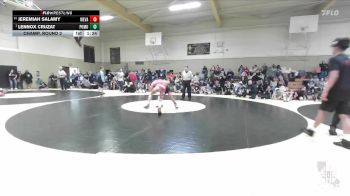 100 lbs Champ. Round 2 - Lennox Cruzat, Sutter Middle School vs Jeremiah Salamy, Jr. Eagles Wrestling Club