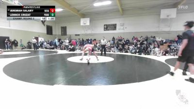 100 lbs Champ. Round 2 - Lennox Cruzat, Sutter Middle School vs Jeremiah Salamy, Jr. Eagles Wrestling Club