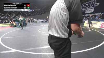 2A/1A Boys 106 Cons. Semi - Hayden Hatcher, Culver Boys vs Marion Nicholes, Adrian Boys