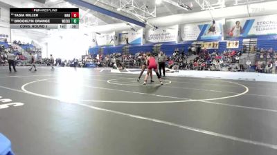 155 lbs Cons. Round 1 - Tasia Miller, Manhattan vs Brooklyn Orange, Wichita-Southeast Hs