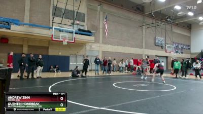 174 lbs Cons. Round 3 - Quentin Honrbeak, Eastern Oregon University (OR) vs Andrew Zinn, Pacific (OR)