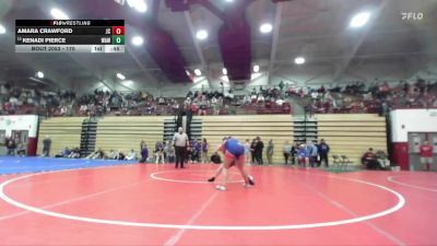 170 lbs Champ. Round 1 - Kenadi Pierce, Wawasee vs Amara Crawford, Jay County