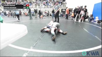90 lbs Quarterfinal - Kaiden Knapski, Kingfisher YellowJackets vs Easton Boatman, Grover Rains Wrestling Club