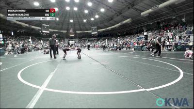 55 lbs Quarterfinal - Tucker Korb, Vinita Kids Wrestling vs Maisyn Malone, Bartlesville Wrestling Club