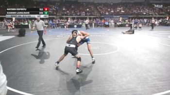 D 3 120 lbs Cons. Round 3 - Hayden Espiritu, Thomas Jefferson vs XANDER LANGLINAIS, St. Edmund
