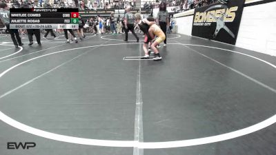 70-74 lbs 3rd Place - Whitlee Combs, Cowboy Wrestling Club vs Juliette Rosas, Piedmont