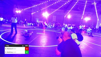 77 lbs Semifinal - Steven Molina Ll, Sentinels Wr Ac vs Caizer McElroy, Garden City Wrestling Club