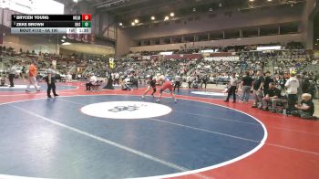 4A 190 lbs Semifinal - Brycen Young, Melbourne vs Zeke Brown, DOVER HIGH SCHOOL