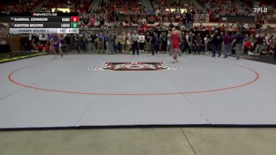 215 lbs Champ. Round 1 - Ashton Moore, Louisburg Hs vs Gabrial Johnson, Hiawatha Hs