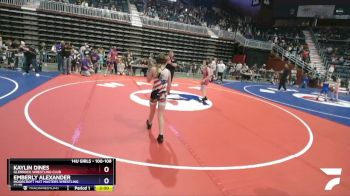 100-108 lbs Quarterfinal - Kaylin Dines, Glenrock Wrestling Club vs Emberly Alexander, Moorcroft Mat Masters Wrestling Club