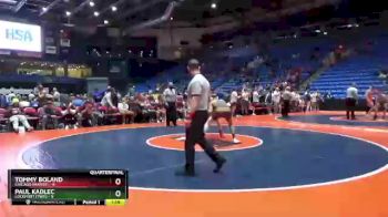 160 lbs Quarterfinals (8 Team) - Paul Kadlec, Lockport (Twp.) vs Tommy Boland, Chicago (Marist)