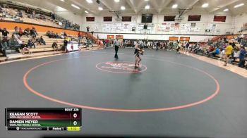 77 lbs Cons. Semi - Damien Meyer, Worland Middle School vs Keagan Scott, Worland Middle School