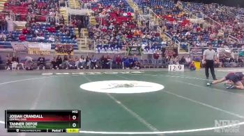 120 lbs Quarterfinal - Tanner Defoe, Hettinger/Scranton vs Josiah Crandall, Central Cass