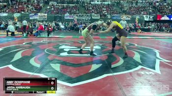 G - 165 lbs Semifinal - Abby Zickefoose, Choteau (Girls) vs Jayda Harbaugh, Baker (Girls)