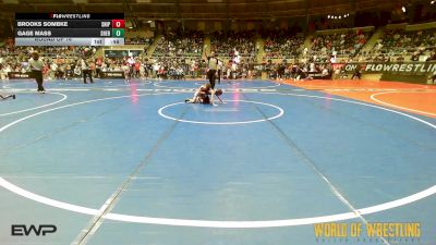 52 lbs Round Of 16 - Brooks Sombke, Sniper Wrestling Academy vs Gage Mass, Sherman Challengers