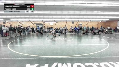160 lbs Round Of 16 - Landon Mullins, Webster vs Justin Rose, Henryville