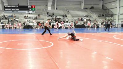 132 lbs Rr Rnd 1 - Mahwish Khan, OBWC Superheros Rambeau - HSG vs Destiny Wooley, MF Angels - HSG