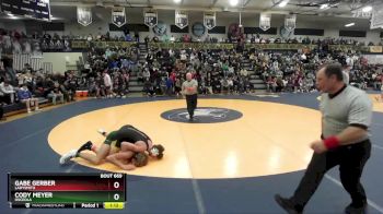 150 lbs Semifinal - Gabe Gerber, Ladysmith vs Cody Meyer, Osceola