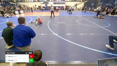 52 lbs Semifinal - John Ross Henry, Wild Hogs vs Kinslee McVey, Springdale Youth Wrestling Club