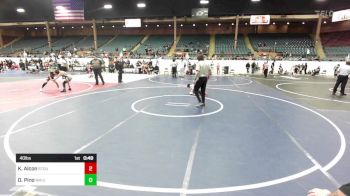 40 lbs Rr Rnd 3 - Kiah Alcon, Stout Wrestling Academy vs Daniel Pino, NM Gold