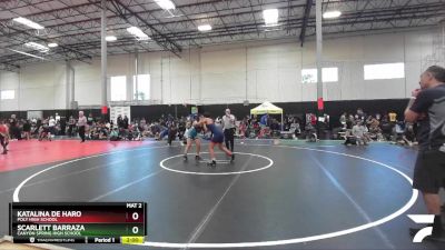 130 lbs Cons. Semi - Scarlett Barraza, Canyon Spring High School vs Katalina De Haro, Poly High School