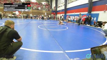 88 lbs Quarterfinal - Kennedy Gougler, Coweta Tiger Wrestling vs Reid Claggett, Bristow Elementary Wrestling Club