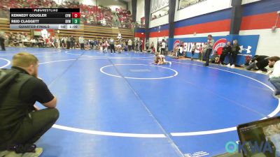 88 lbs Quarterfinal - Kennedy Gougler, Coweta Tiger Wrestling vs Reid Claggett, Bristow Elementary Wrestling Club