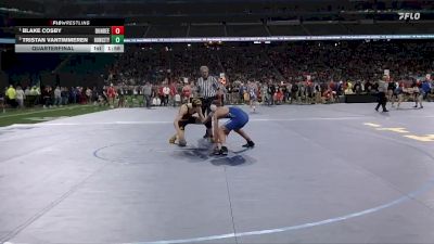 D3-150 lbs Quarterfinal - Blake Cosby, Dundee vs Tristan Vantimmeren, Howard City Tri County