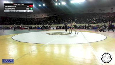 160 lbs Round Of 32 - Sarah Wieden, Bixby JH Girls vs Cailey Turay, Sand Springs Jr High