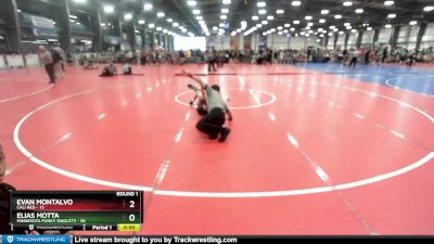 130 lbs Rd# 1 9:00am Friday - Evan Montalvo, Cali Red vs Elias Motta, Minnesota Funky Singlets