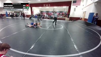 106 lbs Champ. Round 1 - Mason Jolley, Douglas vs Gabe Hagen, Wheatland