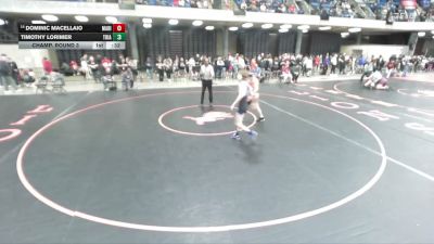 101 lbs Champ. Round 3 - Dominic Macellaio, Wheaton (North) vs Timothy Lorimer, Lincoln-Way (East)