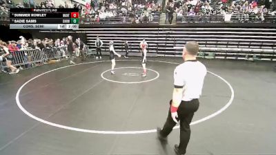 3A 135 lbs Cons. Semi - Sadie Sams, Canyon View vs Summer Rowley, Manti