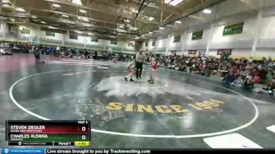 85 lbs Quarterfinal - Charles Aldana, Madison vs Steven Ziegler, Camel Kids Wrestling