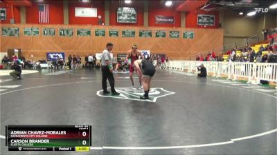 184 lbs Champ. Round 1 - Adrian Chavez-Morales, Sacramento City College vs Carson Brander, Cuesta College