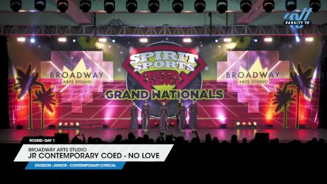 Broadway Arts Studio - Jr Contemporary Coed - No Love [2025 Junior - Contemporary/Lyrical Day 1] 2025 Spirit Sports Grand Nationals