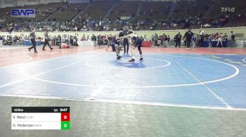 123 lbs Consi Of 4 - Vaughn West, Cushing vs Diesel Pedersen, Broken Arrow Junior High